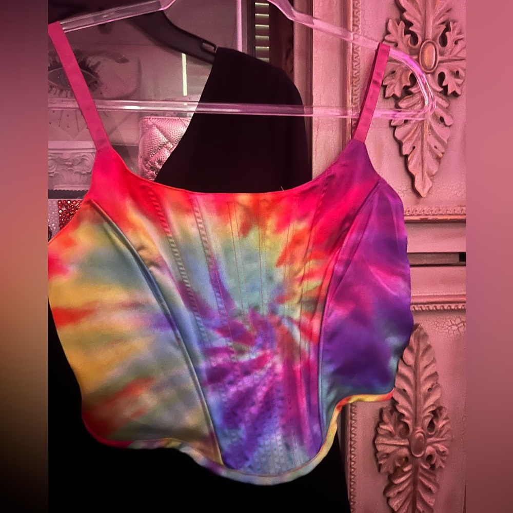 Current Mood TAKE A HIT TIE DYE CORSET